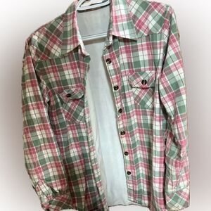 Benibos Womens Flannel Plaid Shacket Size XL
